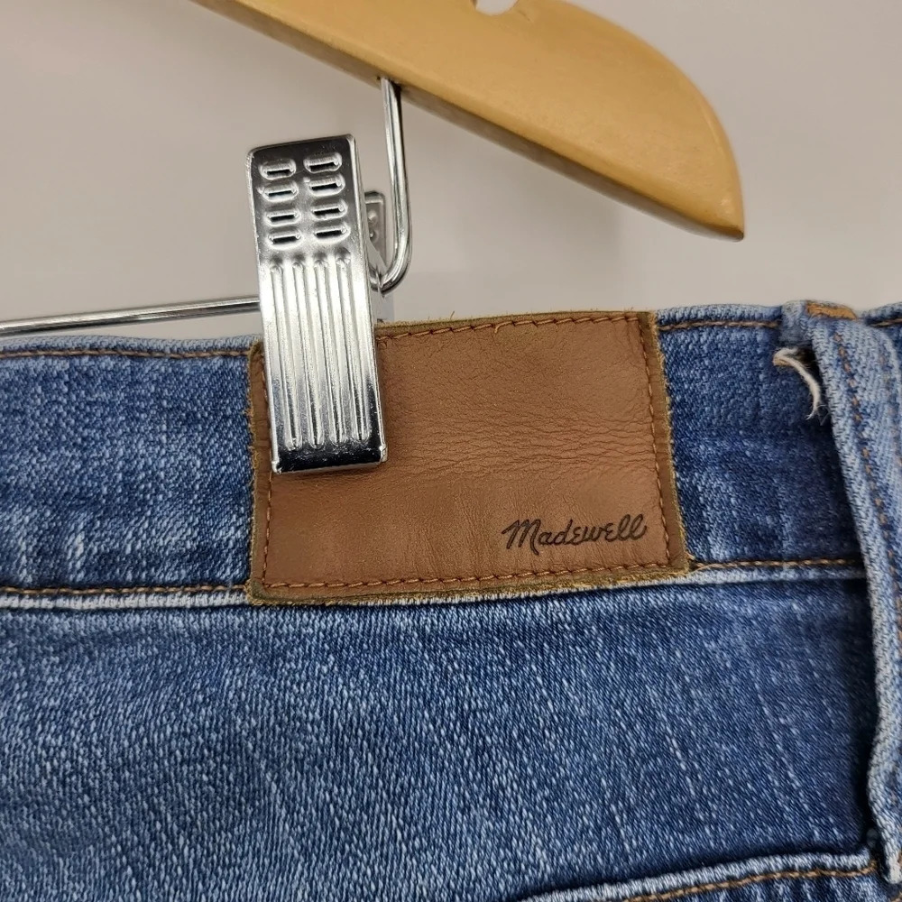 Madewell 9" High Rise Rip and Repair Edition Skinny Blue Denim Jeans Sz 36 - Picture 7 of 16